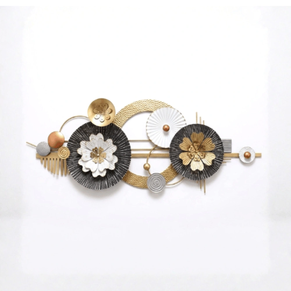 07-1 Modern Floral Metal Wall Decor - Image 1