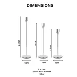 Nordic Luxe Decorative Metal Candle Stand Set - Image 5