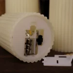 Luxury Flameless Ribbed Pillar LED Candle Set - Image 3
