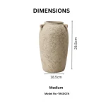 Rustica Clay Textured Ceramic Decorative Vase - Image 2