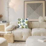 Azure Bloom Embroidered Decorative Cushion Cover  - Image 4