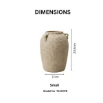 Rustica Clay Textured Ceramic Decorative Vase - Image 3