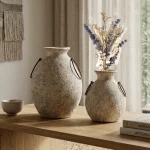 Loop Textured Ceramic Decorative Vase