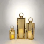Golden Serenity Decorative Metal Lantern Candle Holders - Image 3