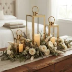 Golden Serenity Decorative Metal Lantern Candle Holders - Image 8