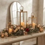 Golden Serenity Decorative Metal Lantern Candle Holders - Image 5