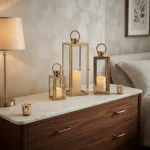 Golden Serenity Decorative Metal Lantern Candle Holders - Image 4
