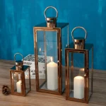 Golden Serenity Decorative Metal Lantern Candle Holders - Image 7