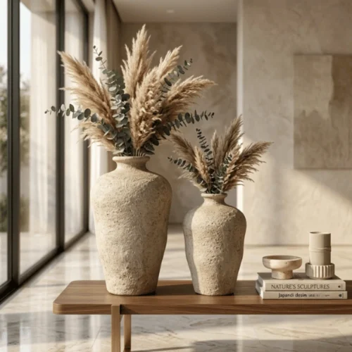 Sandstone Textured Ceramic Decorative Vase