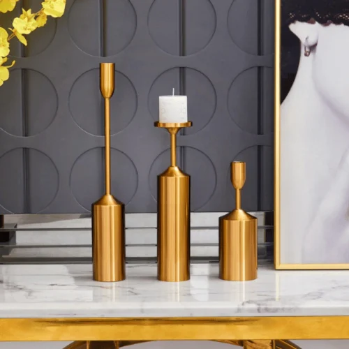 Metal Pillar Candle Holders