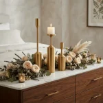 Modern Gold Decorative Metal Pillar Candle Holders - Image 5
