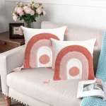 Boho Rainbow Embroidered Decorative Cushion - Image 7