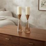 Luxury Crystal Candle Holder Set
