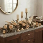 Decorative Metal Candle Stand Set