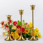Imperial Luxe Decorative Metal Candle Stand Set - Image 3