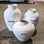 Cloud Stone Textured Ceramic Decorative Vase - Image 5