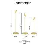 Nordic Luxe Decorative Metal Candle Stand Set - Image 9