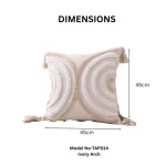 Ivory Arch Embroidered Decorative Cushion Cover  - Image 2