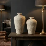 Luna Sandstone Textured Ceramic Decorative Vase - Image 8
