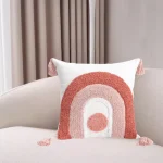 Rainbow Embroidered Decorative Cushion