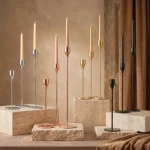 Metal Candle Stand Set – candle not included