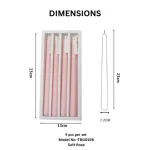 Luxury Coloured Taper Candle Set - Image 8