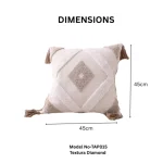 Textura Diamond Embroidered Decorative Cushion Cover - Image 2