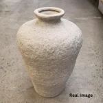 Luna Sandstone Textured Ceramic Decorative Vase - Image 6