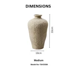 Luna Sandstone Textured Ceramic Decorative Vase - Image 2