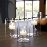 Modern Glass Tea Light Holder Set - Image 9