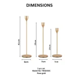 Nordic Luxe Decorative Metal Candle Stand Set - Image 15