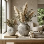 Orb Textured Ceramic Decorative Vase