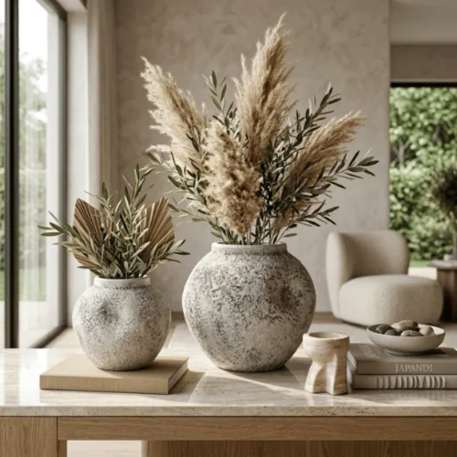 Orb Textured Ceramic Decorative Vase