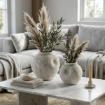 Rustic Orb Textured Ceramic Decorative Vase - Image 4