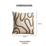 EarthFlow Embroidered Decorative Cushion Cover - Image 2