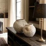 Rustic Orb Textured Ceramic Decorative Vase - Image 7