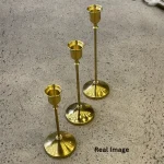 Imperial Luxe Decorative Metal Candle Stand Set – candle not included - Image 3