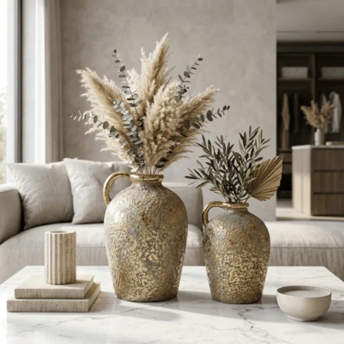 Earth Textured Ceramic Decorative Vase