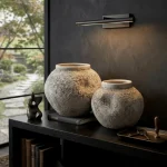 Rustic Orb Textured Ceramic Decorative Vase - Image 5