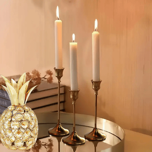 Decorative Metal Candle Stand Set
