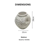 Rustic Orb Textured Ceramic Decorative Vase - Image 2