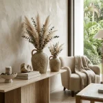 Tuscan Earth Textured Ceramic Decorative Vase - Image 4