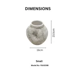 Rustic Orb Textured Ceramic Decorative Vase - Image 3