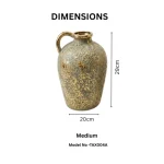 Tuscan Earth Textured Ceramic Decorative Vase - Image 2
