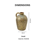 Tuscan Earth Textured Ceramic Decorative Vase - Image 3