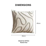 Nordic Flow Embroidered Decorative Cushion Cover - Image 2
