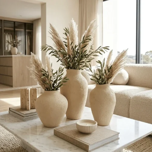 Dune Textured Ceramic Decorative Vase