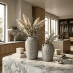 Heritage Stone Textured Ceramic Decorative Vase - Image 7