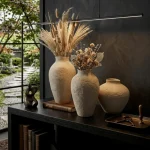 Ivory Dune Textured Ceramic Decorative Vase - Image 7