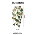 Golden Vine Metal Wall Decor - Image 2